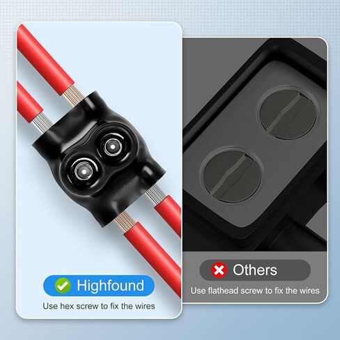5 Pcs Insulated Wire Connectors Black Multi Splice Connector 2 Port Cable Connector Dual Entry Cable Splicers Electrical Power Wire Terminal Connectors (2-14 Wire Range) in Saudi Arabia
