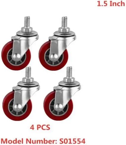 4pcs عجلات 1.5 بوصة m8 المسمار العجلة العالمي قطر 38 مم jujube الأثاث pu in Saudi Arabia