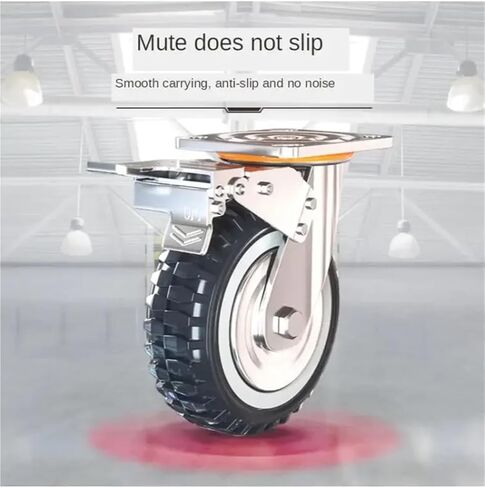 4 Inch Universal Wheel Proof Caster Flat Car Trolley Pulley 1Pcs in Saudi Arabia