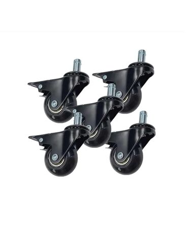 5Pcs 2 Inch Universal Wheel with Brake 11mm Furniture Office Chair Caster in Saudi Arabia