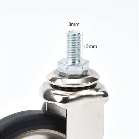 4pcs 3 بوصة المسمار النيكل M8 Universal PP Wheel Brake Silent Furniture Scasters (عجلة الفرامل) in Saudi Arabia