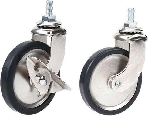 4pcs 3 بوصة المسمار النيكل M8 Universal PP Wheel Brake Silent Furniture Scasters (عجلة الفرامل) in Saudi Arabia