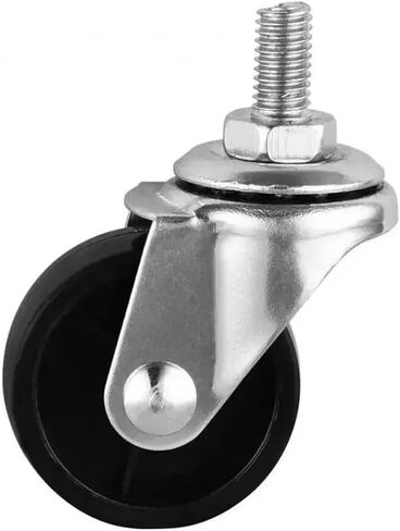 4pcs 2 بوصة العجلة الأسود PP Universal Wheel M8 أثاث المسمار ، قطره 50 ملم العربة in Saudi Arabia