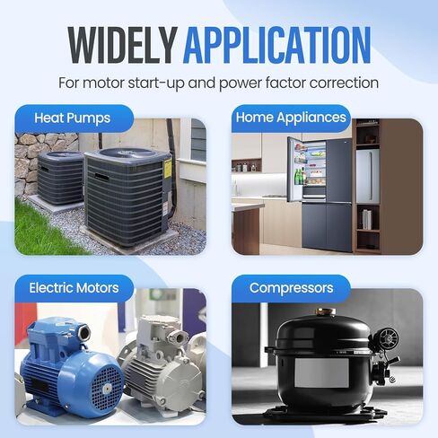 Motor Start Capacitor 270-324 uf/MFD 330VAC 50/60 Hz, Round Motor Start Capacitor CD60 Single Phase Capacitors for AC Motors Starting or Pool Pump or Well Pump in Saudi Arabia