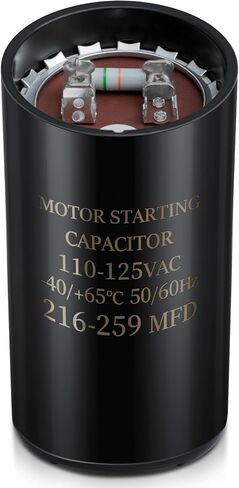 Motor Start Capacitor 270-324 uf/MFD 330VAC 50/60 Hz, Round Motor Start Capacitor CD60 Single Phase Capacitors for AC Motors Starting or Pool Pump or Well Pump in Saudi Arabia
