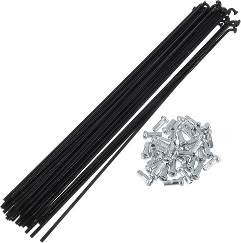 1 مجموعة متحدثة الدراجات العالمية 13G 225 مم بطول متحدث عجلات الدراجة الحلمة الأسود 45 الصلب in Saudi Arabia