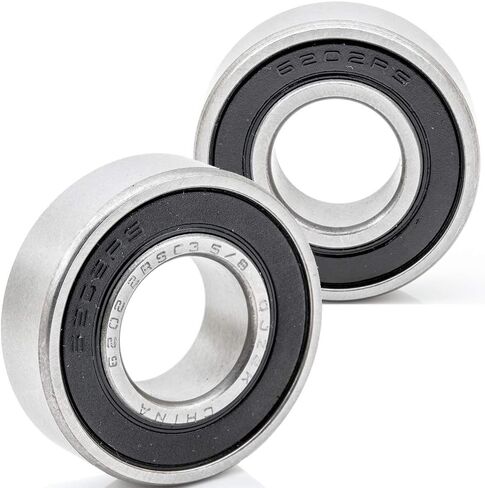 [2-pack] 6202-2rs 5/8-Bremium Deep Groove Ball Ball Ball 5/8 in x 1.378 in x 0.4331 in (Id x od x width) | 15.875 مم × 35 مم × 11 مم (عرض معرف X OD X) بختم مطاطي مزدوج in Kuwait