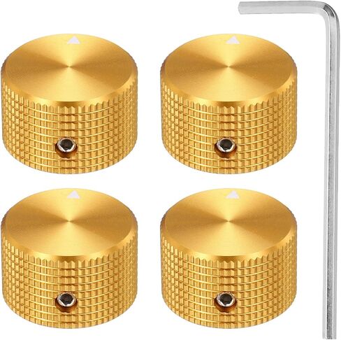 Meccanixity 4 PCS مقابض الجهد الألومنيوم ، 1/4 "(6 مم) مقابض التحكم في النغمة العالمية للغيتار ، الباص ، الشبكة 5/8" الأحمر in Kuwait