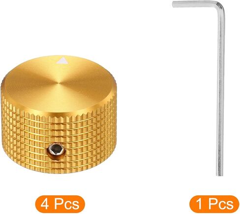 Meccanixity 4 PCS مقابض الجهد الألومنيوم ، 1/4 "(6 مم) مقابض التحكم في النغمة العالمية للغيتار ، الباص ، الشبكة 5/8" الأحمر in Kuwait
