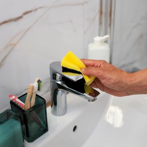 DecorRack 80 Cleaning Sponges, Heavy Duty Dish Sponges, Household Cleaning, Bathroom, Car Wash - Multicolor (Pack of 80) in Kuwait