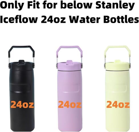 2pcs Tumbler Lid Replacement Fit for Stanley Iceflow 2.0, with 4Pcs Straw Replacement/ 2Pcs Cleaner Brush for Iceflow (Beige and Beige, 24oz) in Saudi Arabia