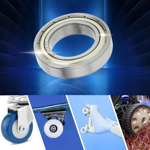 ACROPIX 6905ZZ Deep Groove Ball Bearings P0 25x42x9mm Lubricated Bearings Double Metal Seal Silver Tone Scooter Skateboard Wheel - Pack of 4 in Saudi Arabia