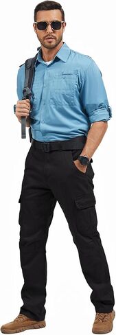 Tactical Cargo Pants for Men, Cotton BDU Casual Military Pants Combat Rip Stop Work Pant Camping Hiking with 6 Pockets in Kuwait