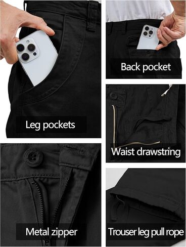 Tactical Cargo Pants for Men, Cotton BDU Casual Military Pants Combat Rip Stop Work Pant Camping Hiking with 6 Pockets in Kuwait