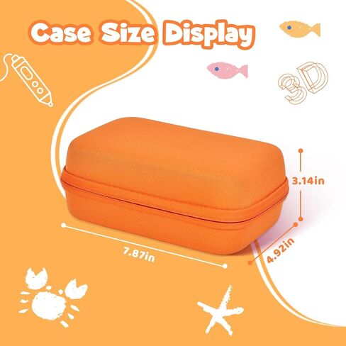 CASE متوافقة مع 3DOODLER START+ الأساسيات لجماعة ثلاثية الأبعاد للأطفال ، حامل الحمل الملائم للطباعة ، منظم التخزين لطباعة خيوط إعادة ملء ، شاحن MICRO-USB (3D-04B تربي in Saudi Arabia