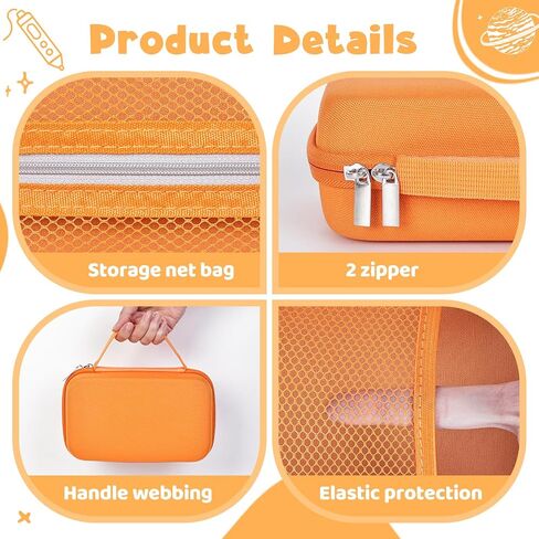 CASE متوافقة مع 3DOODLER START+ الأساسيات لجماعة ثلاثية الأبعاد للأطفال ، حامل الحمل الملائم للطباعة ، منظم التخزين لطباعة خيوط إعادة ملء ، شاحن MICRO-USB (3D-04B تربي in Saudi Arabia
