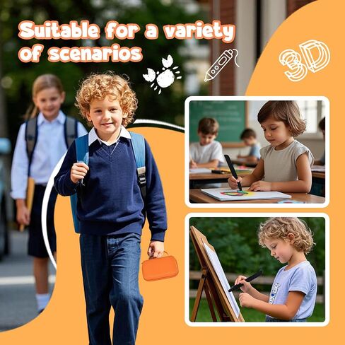 CASE متوافقة مع 3DOODLER START+ الأساسيات لجماعة ثلاثية الأبعاد للأطفال ، حامل الحمل الملائم للطباعة ، منظم التخزين لطباعة خيوط إعادة ملء ، شاحن MICRO-USB (3D-04B تربي in Saudi Arabia