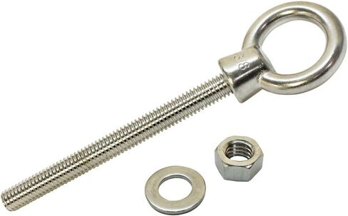 5 Pieces 3/8 Inch x 6 Inch Stainless Steel Marine Shoulder Eye Bolt WLL 1,000 Pounds in Saudi Arabia