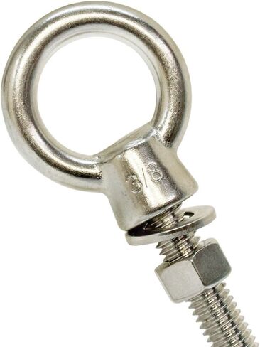 5 Pieces 3/8 Inch x 6 Inch Stainless Steel Marine Shoulder Eye Bolt WLL 1,000 Pounds in Saudi Arabia