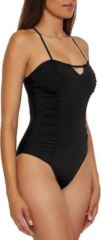 Women's Mayra Shirred One Piece Swimsuit, Adjustable, Bathing Suits in Saudi Arabia