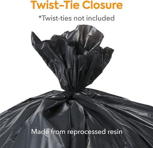 STAPLES COASTWIDE 50-56 Gallon Industrial Trash Bag, 43" x 46", Low Density, 1.5 mil, Black, 5 Rolls (CW22341) in Saudi Arabia