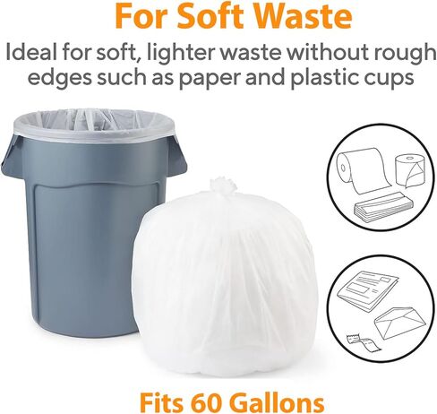Staples Coastwide Professional Heavy Duty Trash Bags, 55-60 Gallon, 38" x 60", High Density and 14 Mic Thick, 8 Rolls Per Carton (200 Total Bags) in Saudi Arabia