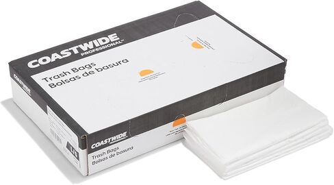 Staples COASTWIDE 40-45 Gallon Industrial Trash Bag, 40" x 46", Low Density, 0.74 mil, White, 100 Bags/Box (CW18192) in Saudi Arabia