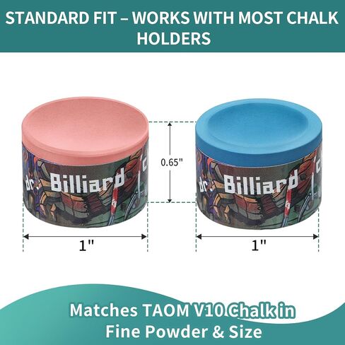 Pool Cue Chalk 1 Pack, Premium Round Pool Stick Chalk Billiard Table Accessories for Professional Tournament, Clubs, Bars, Home (Outstanding Performance, Reduce Miscue, Durable)- Blue in Kuwait
