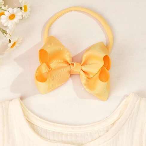 CÉLLOT 40 Colors Baby Bow Headbands 2.75" Hair Bows Super Soft Nylon Headbands for Baby Girls Infants preemie and Newborn Kids Hair Accessories in Saudi Arabia