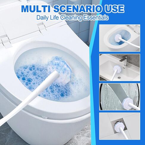 100pcs Disposable Toilet Brush Replacement Head,Bathroom Cleaning,Disposable Bowl Cleaners Compatible with Most Toilet Brushes in Saudi Arabia