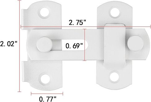 4 Packs Barn Door Latches，2.75" x 2.02" Matte White Stainless Steel barn gate flip Door Latch Bi-fold Door Lock,Sliding Door Lock Gate Latches Wine Cabinet Closet Door Latches，White Finish in Saudi Arabia