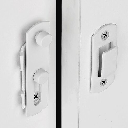 4 Packs Barn Door Latches，2.75" x 2.02" Matte White Stainless Steel barn gate flip Door Latch Bi-fold Door Lock,Sliding Door Lock Gate Latches Wine Cabinet Closet Door Latches，White Finish in Saudi Arabia