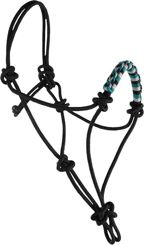 Kensington Clinician Rope Halter - Horse Halter with Tri-Colored Braided Noseband and Snug Fit in Kuwait