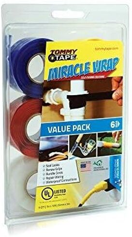 Tommy Tape Tele Selfing Silicone Tape 1 في × 10 قدم أسود in Kuwait