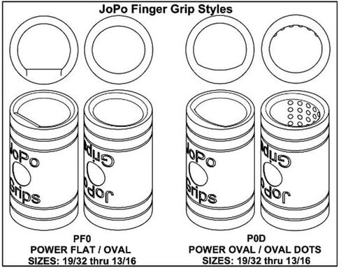 منتجات Bowlerstore Jopo Power Flat/Oval Finger Insert Black- حزمة 2 in Saudi Arabia