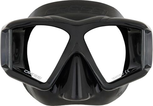 Cressi 4-Lens Panoramic Mask for Scuba Diving and Snorkeling - Comfortable and Wide-View - Horizon - Designed in Italy by Cressi in Saudi Arabia