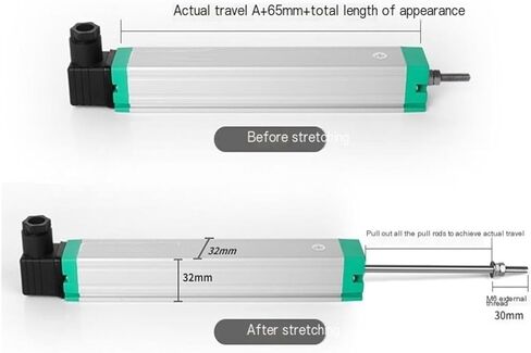 Injection Molding Machine Electronic Scale Linear Displacement Sensor KTC650mm-1250mm Tie Rod Resistance Distance Measuring Ruler(1050mm) in Kuwait