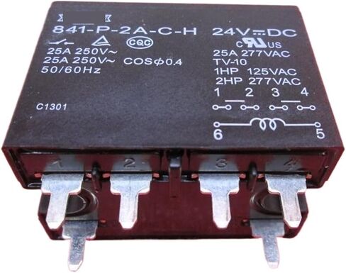 RELAY 841-P-2A-C-H-24VDC 841-P-2A-C-H 24VDC 841-P-2A 841P2A-H 24VDC DC24V 24A 250V 277VAC 6PIN (1PCS) in Saudi Arabia