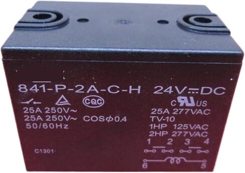 RELAY 841-P-2A-C-H-24VDC 841-P-2A-C-H 24VDC 841-P-2A 841P2A-H 24VDC DC24V 24A 250V 277VAC 6PIN (1PCS) in Saudi Arabia