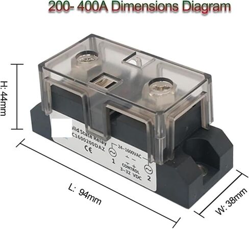 الصناعي 60A 80A 100A 120A 150A 200A 250A 300A 350A 400A DC إلى AC High Power SSR التتابع الحالة الصلبة الثقيلة (DC-AC 250A) in Saudi Arabia