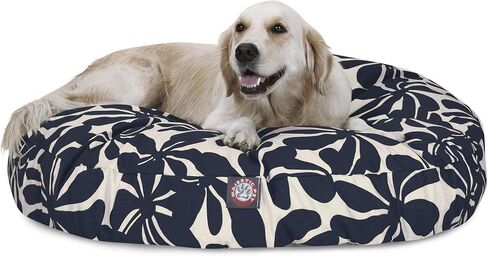 وسادة Majestic للحيوانات الأليفة المستديرة المتشابكة., Medium, Teal in Kuwait