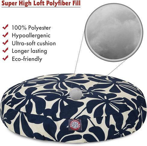 وسادة Majestic للحيوانات الأليفة المستديرة المتشابكة., Medium, Teal in Kuwait