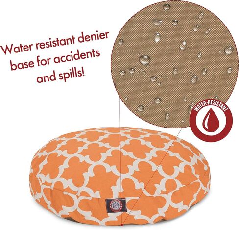 Teal Trellis Medium Round Indoor Outdoor Pet Dog Bed With Removable Washable Cover By Majestic Pet Products in Kuwait