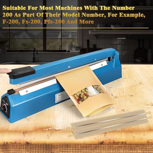 10 Pieces 8 Inch Heated Ribbon Cutter Sealer,Heat Sealer for Cookies,Impulse Bag Sealers Impulse Sealers Replacement Parts Heat Seal Strips Replacement Heating Element Grip Service Spare Repair Kit in Kuwait