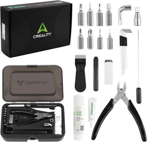 Creality Official General Tool Box Kit 3D Printer Tool Kit Set 11PCS in 1 Essential 3D Print Accessories for Finishing, Cleaning, Printing,Removal Tool Included for All FDM Printers ﻿ in Saudi Arabia