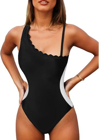 YNIQUE Women's Swimsuits 2025 One Shoulder High Waist One Piece Bathing Suit U-Neck Tummy Control Monokini in Saudi Arabia