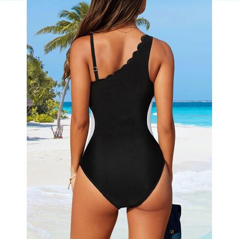 YNIQUE Women's Swimsuits 2025 One Shoulder High Waist One Piece Bathing Suit U-Neck Tummy Control Monokini in Saudi Arabia