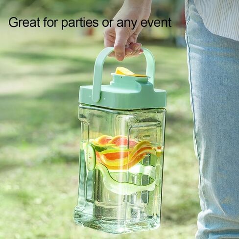 0.9 Gallon Drink Dispenser with Spigot,100% Leakproof,Sealed and Filter screen,Milk,Lemonade Dispenser,Juice Containers With Lids For Fridge and Dairly Use,Beverage Liquid Drink Container for Party in Saudi Arabia