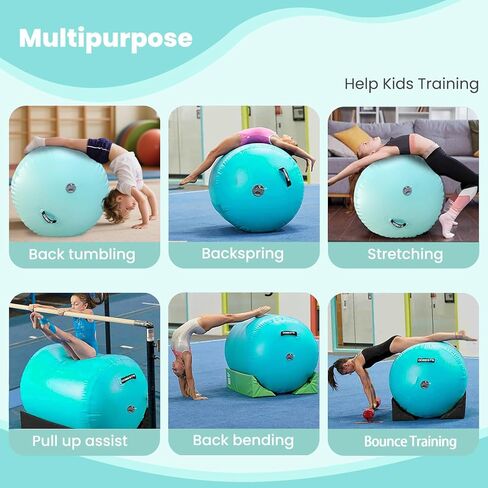 Dobests Air Roller Gymnastics Barrel Kids Back Handspring Trainer interatabletumbling Roller Air Barrel للأطفال. in Kuwait