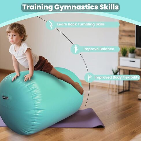 Dobests Air Roller Gymnastics Barrel Kids Back Handspring Trainer interatabletumbling Roller Air Barrel للأطفال. in Kuwait